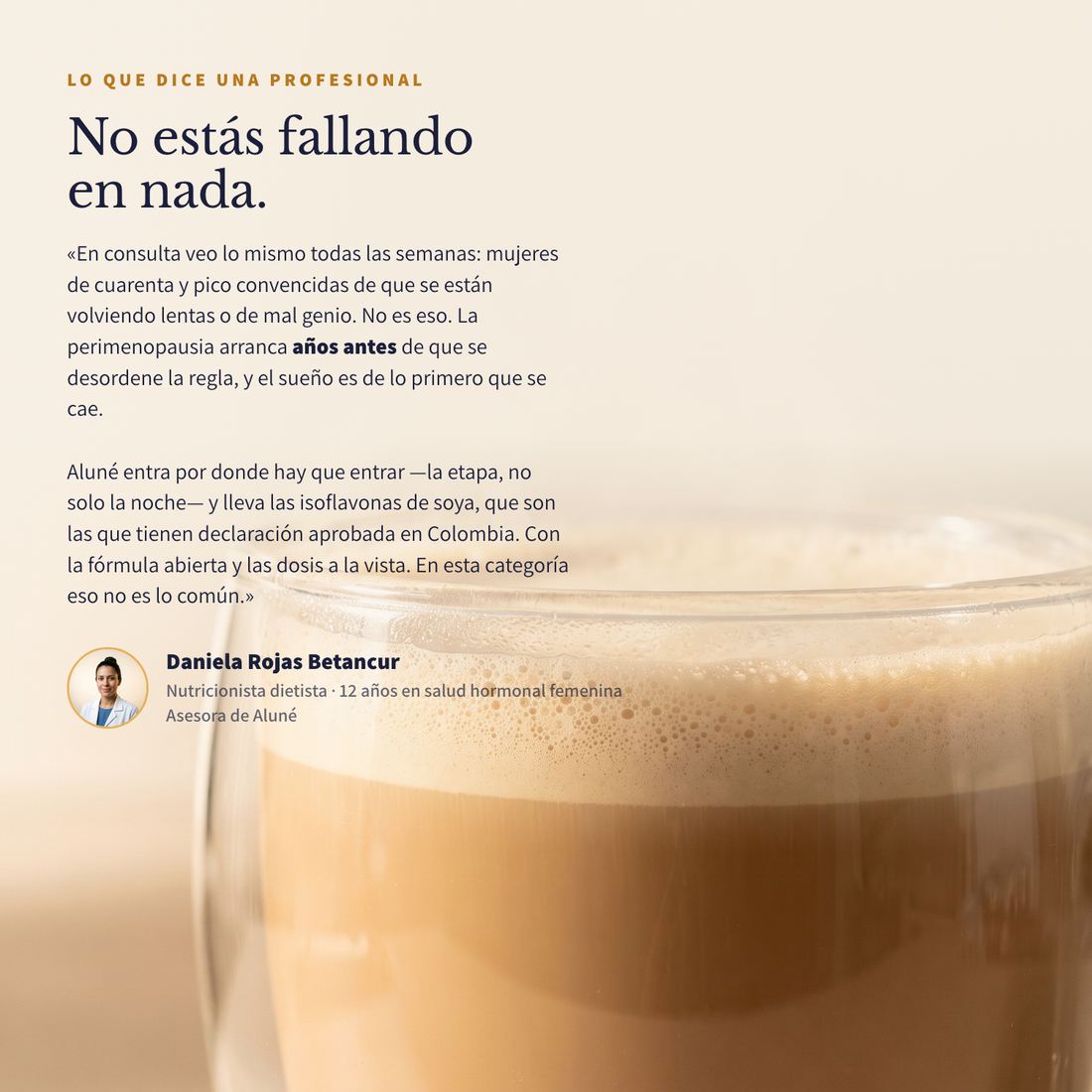 Alune: Bebida Nocturna para la Perimenopausia