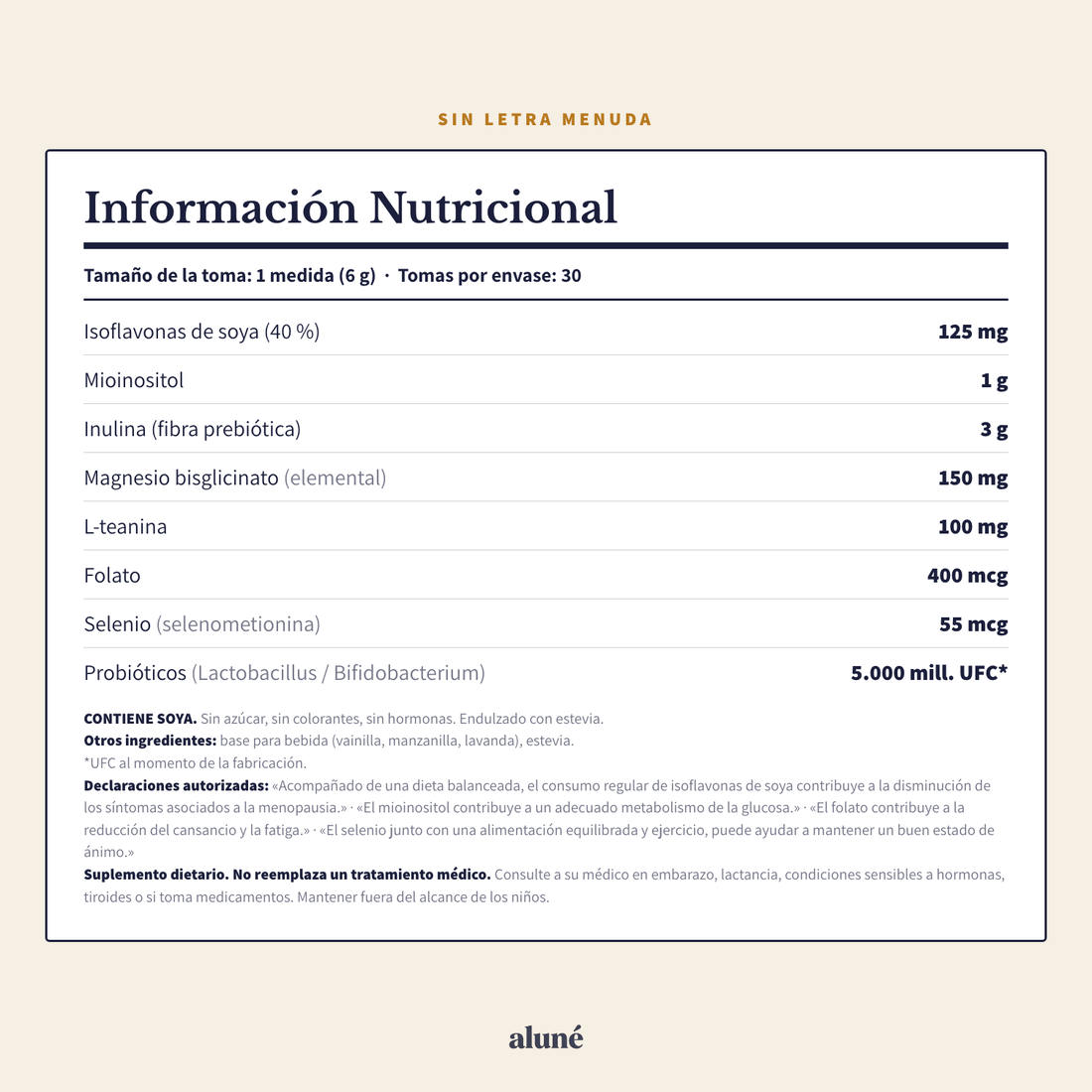 Alune: Bebida Nocturna para la Perimenopausia
